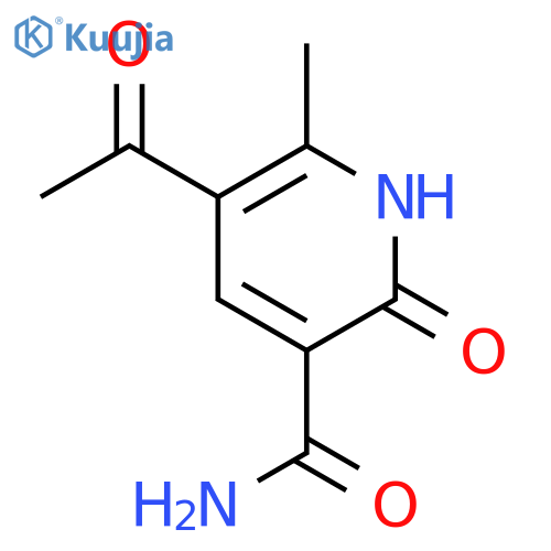 3-Pyridinecarboxamide,5-acetyl-1,2-dihydro-6-methyl-2-oxo- structure