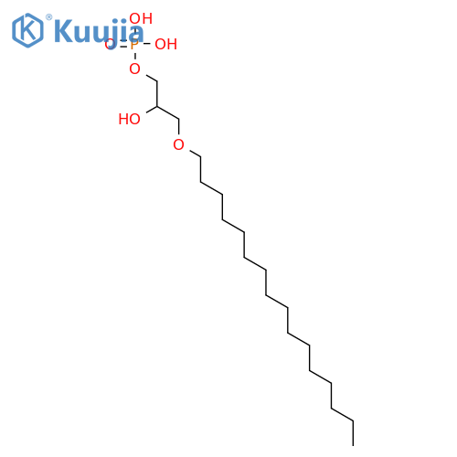 1,2-Propanediol, 3-(hexadecyloxy)-, 1-(dihydrogen phosphate), (R)- structure