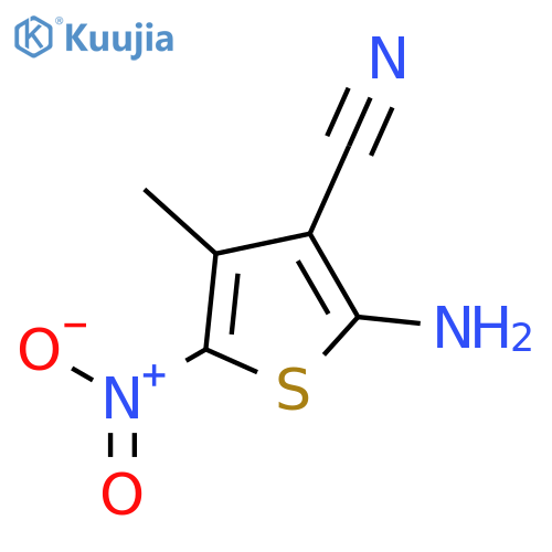 3-Thiophenecarbonitrile, 2-amino-4-methyl-5-nitro- structure