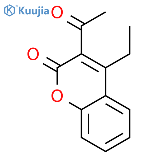 2H-1-BENZOPYRAN-2-ONE, 3-ACETYL-4-ETHYL- structure