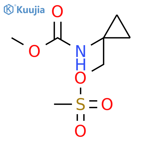 (1-((Methoxycarbonyl)amino)cyclopropyl)methyl methanesulfonate structure