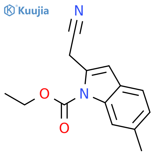 1H-Indole-1-carboxylic acid, 2-(cyanomethyl)-6-methyl-, ethyl ester structure