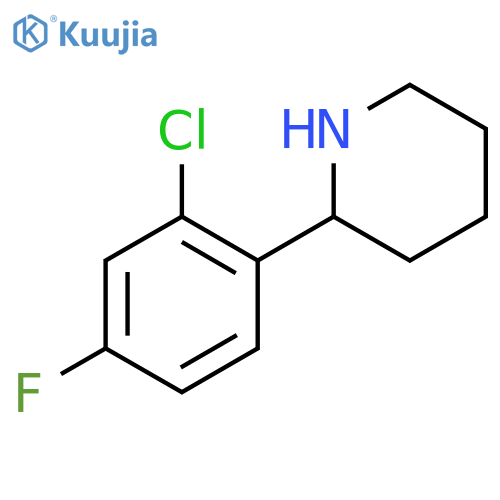 2-(2-chloro-4-fluorophenyl)piperidine structure