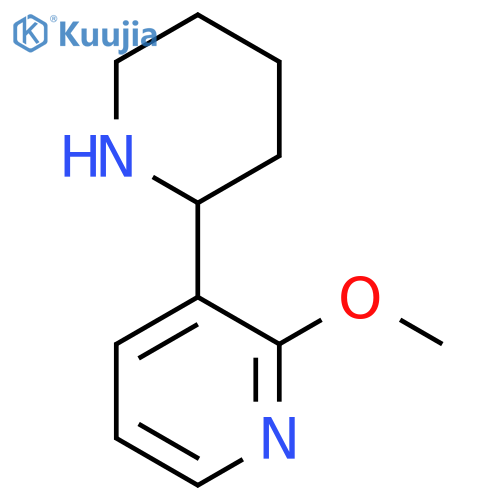 2-methoxy-3-(piperidin-2-yl)pyridine structure