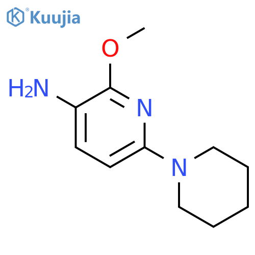 3-PYRIDINAMINE, 2-METHOXY-6-(1-PIPERIDINYL)- structure