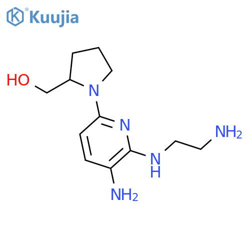 2-PYRROLIDINEMETHANOL, 1-[5-AMINO-6-[(2-AMINOETHYL)AMINO]-2-PYRIDINYL]- structure