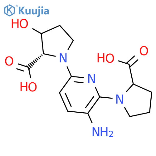 Proline, 1-[5-amino-6-(2-carboxy-1-pyrrolidinyl)-2-pyridinyl]-3-hydroxy- structure