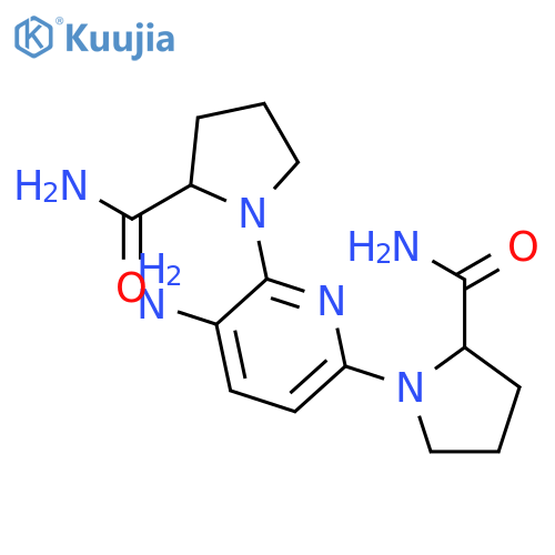 2-PYRROLIDINECARBOXAMIDE, 1,1'-(3-AMINO-2,6-PYRIDINEDIYL)BIS- structure