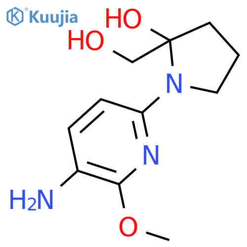 2-Pyrrolidinemethanol, 1-(5-amino-6-methoxy-2-pyridinyl)-2-hydroxy- structure
