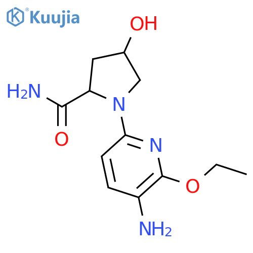2-Pyrrolidinecarboxamide, 1-(5-amino-6-ethoxy-2-pyridinyl)-4-hydroxy- structure