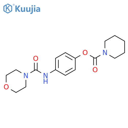 4-(morpholine-4-carbonyl)aminophenyl piperidine-1-carboxylate structure