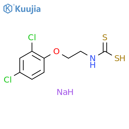 Carbamodithioic acid, [2-(2,4-dichlorophenoxy)ethyl]-, monosodiumsalt structure