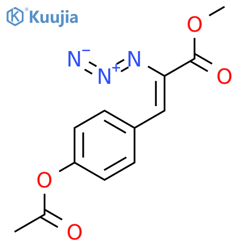 2-Propenoic acid, 3-[4-(acetyloxy)phenyl]-2-azido-, methyl ester, (2Z)- structure