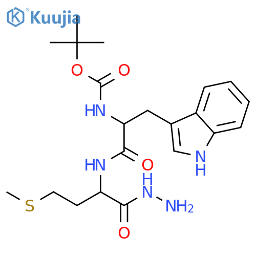 Tert-butyl N-[1-[(1-hydrazinyl-4-methylsulfanyl-1-oxobutan-2-yl)amino]-3-(1h-indol-3-yl)-1-oxopropan-2-yl]carbamate structure