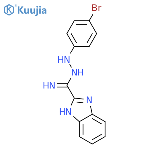 1H-BENZIMIDAZOLE-2-CARBOXIMIDIC ACID, 2-(4-BROMOPHENYL)HYDRAZIDE structure