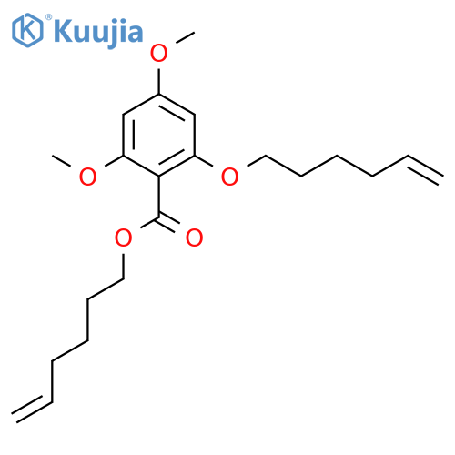 BENZOIC ACID, 2-(5-HEXENYLOXY)-4,6-DIMETHOXY-, 5-HEXENYL ESTER structure