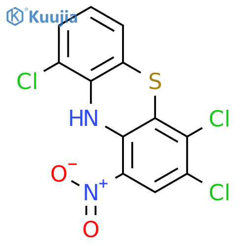 10H-Phenothiazine, 3,4,9-trichloro-1-nitro- structure