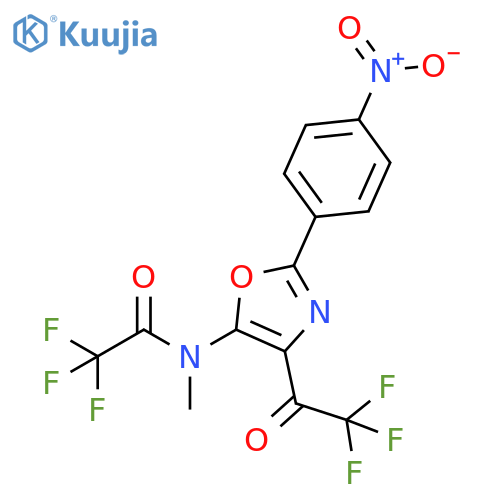 Acetamide,2,2,2-trifluoro-N-methyl-N-[2-(4-nitrophenyl)-4-(trifluoroacetyl)-5-oxazolyl]- structure