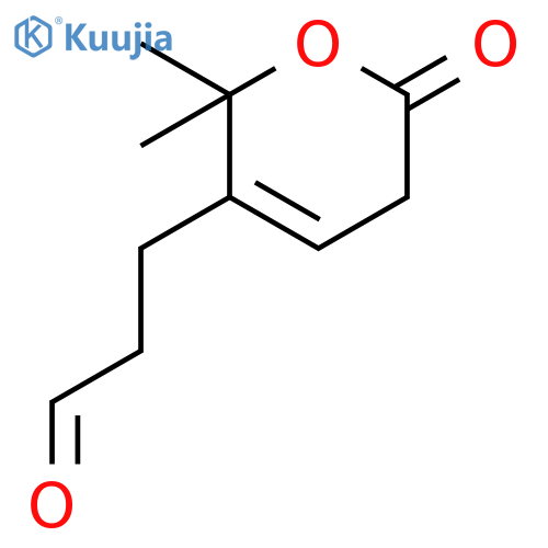2H-Pyran-3-propanal, 5,6-dihydro-2,2-dimethyl-6-oxo- structure