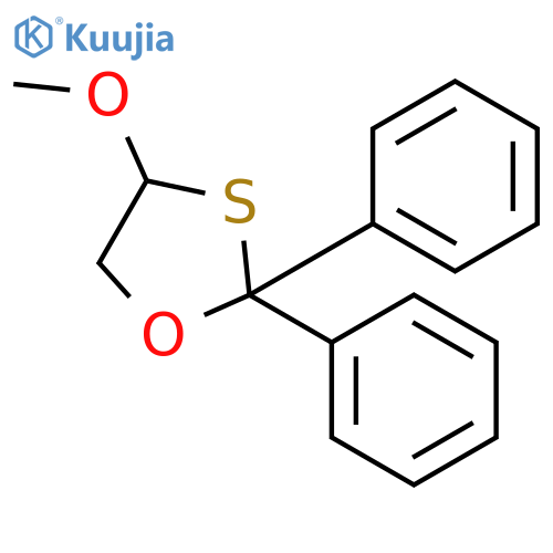 1,3-Oxathiolane, 4-methoxy-2,2-diphenyl- structure