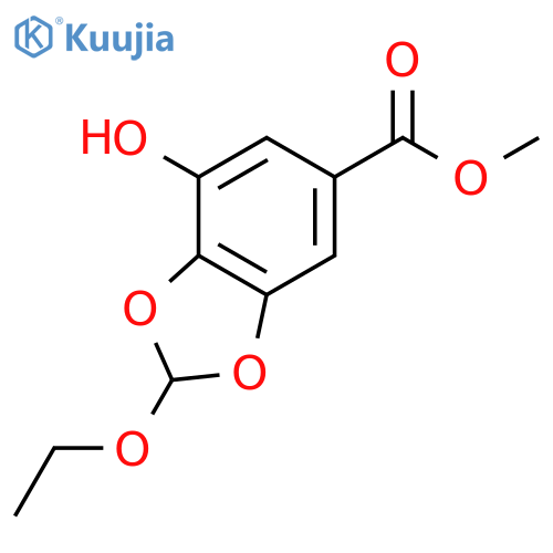 1,3-Benzodioxole-5-carboxylic acid, 2-ethoxy-7-hydroxy-, methyl ester structure