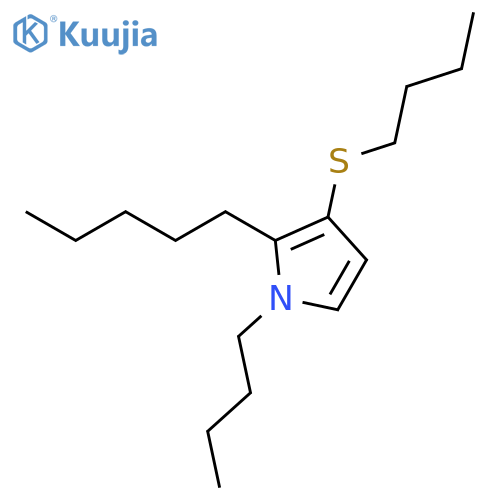 1H-PYRROLE, 1-BUTYL-3-(BUTYLTHIO)-2-PENTYL- structure