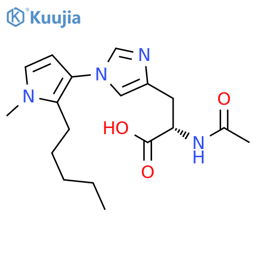 L-HISTIDINE, N-ACETYL-1-(1-METHYL-2-PENTYL-1H-PYRROL-3-YL)- structure