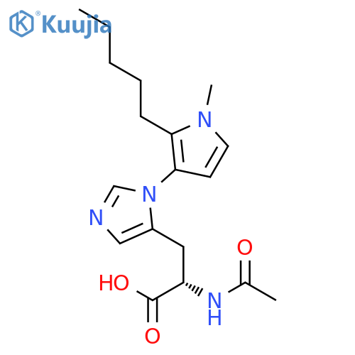 L-Histidine, N-acetyl-3-(1-methyl-2-pentyl-1H-pyrrol-3-yl)- structure