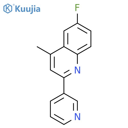 Quinoline, 6-fluoro-4-methyl-2-(3-pyridinyl)- structure