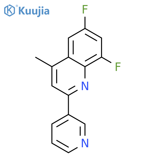 Quinoline, 6,8-difluoro-4-methyl-2-(3-pyridinyl)- structure