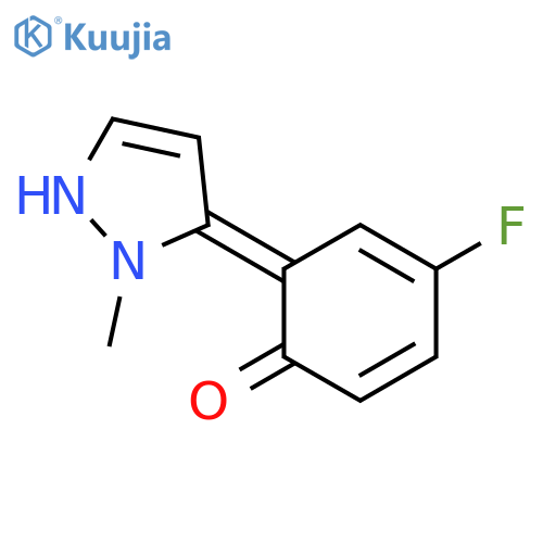 (6Z)-4-Fluoro-6-(2-methyl-1,2-dihydro-3H-pyrazol-3-ylidene)-2,4-cyclohexadien-1-one structure
