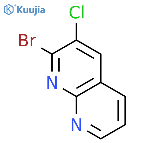 2-Bromo-3-chloro-1,8-naphthyridine structure