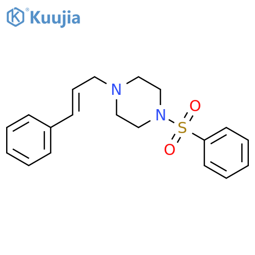 1-[(2E)-3-phenylprop-2-en-1-yl]-4-(phenylsulfonyl)piperazine structure