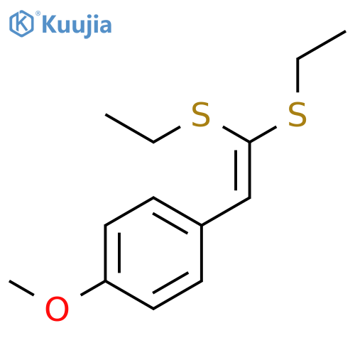Benzene, 1-[2,2-bis(ethylthio)ethenyl]-4-methoxy- structure