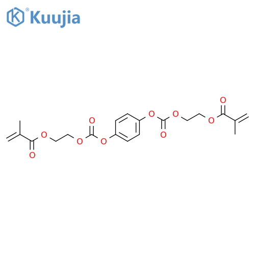 2-Propenoic acid, 2-methyl-, 1,4-phenylenebis(oxycarbonyloxy-2,1-ethanediyl) ester (9CI) structure