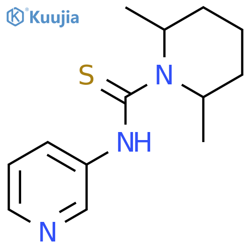 1-Piperidinecarbothioamide, 2,6-dimethyl-N-3-pyridinyl- structure