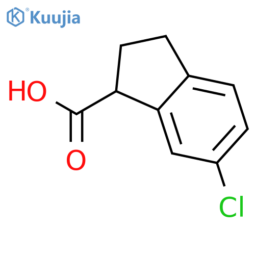 6-Chloro-2,3-dihydro-1H-indene-1-carboxylic acid structure