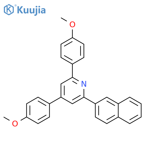 Pyridine, 2,4-bis(4-methoxyphenyl)-6-(2-naphthalenyl)- structure