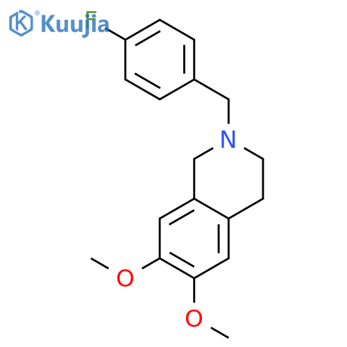 2-(4-fluorobenzyl)-6,7-dimethoxy-1,2,3,4-tetrahydroisoquinoline structure
