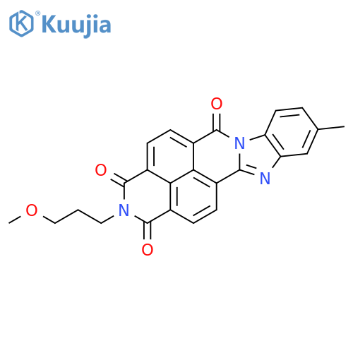 2-(3-methoxypropyl)-9(or 10)-methylbenzimidazo[2,1-b]benzo[lmn][3,8]phenanthroline-1,3,6(2H)-trione structure