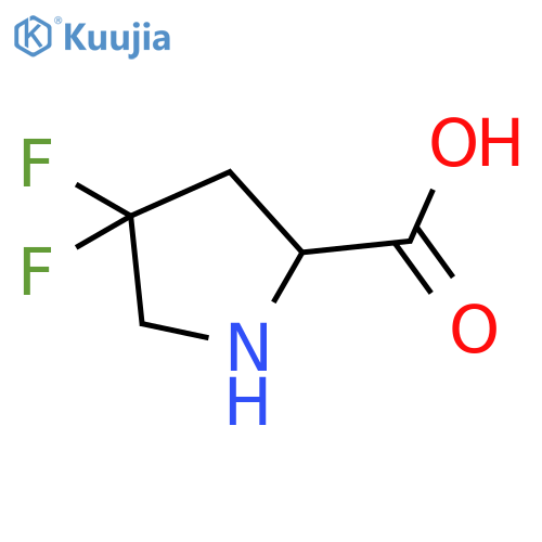 (2S)-4,4-difluoropyrrolidine-2-carboxylic acid structure