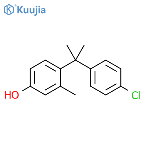 Phenol, 4-[1-(4-chlorophenyl)-1-methylethyl]-3-methyl- structure