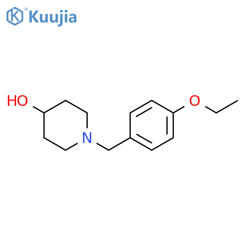 1-[(4-ethoxyphenyl)methyl]piperidin-4-ol structure