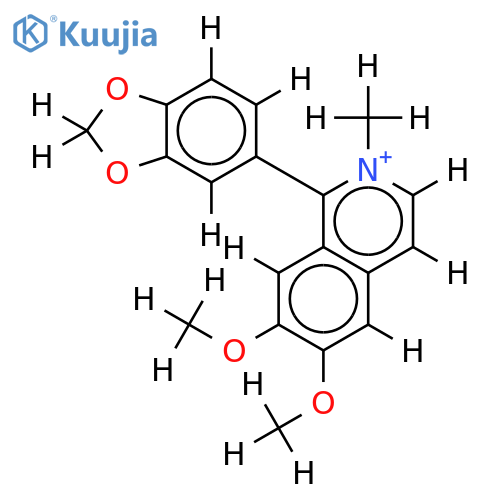 Chloride-6,7-Dimethoxy-2-methyl-1-(3,4-methylenedioxyphenyl)isoquinolinium(1+) structure