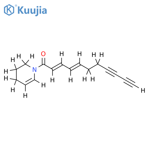 2,-Undecadiene-8,10-diynoic acid 2,3-dehydropiperidide structure