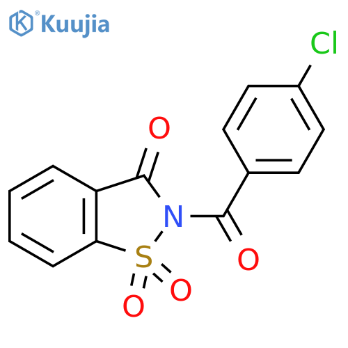1,2-Benzisothiazol-3(2H)-one, 2-(4-chlorobenzoyl)-, 1,1-dioxide structure