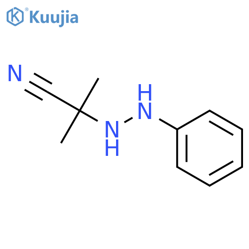 2-methyl-2-(2-phenylhydrazinyl)propanenitrile structure