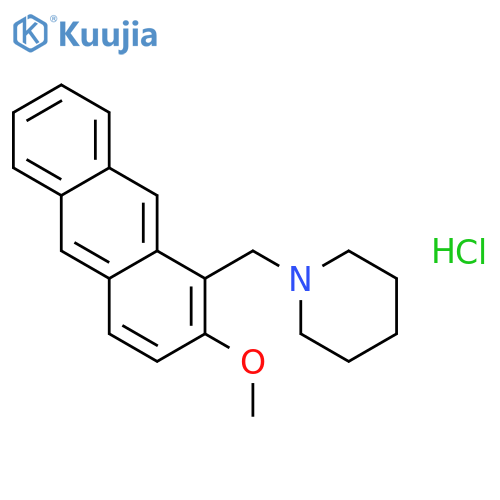1-[(2-methoxyanthracen-1-yl)methyl]piperidine hydrochloride structure