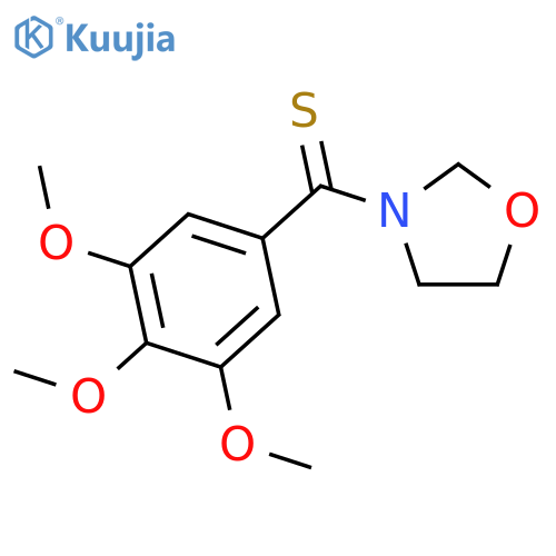 3-[(3,4,5-trimethoxyphenyl)carbonothioyl]-1,3-oxazolidine structure