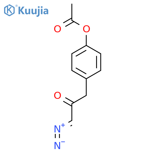 2-Propanone, 1-[4-(acetyloxy)phenyl]-3-diazo- structure